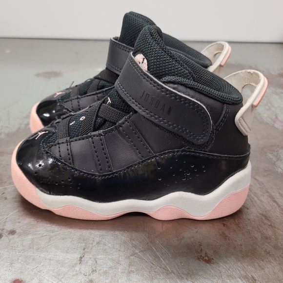 Jordan Other - Nike Jordan 6 Rings Black Pink Toddler Shoes 942780-002 Size 6C